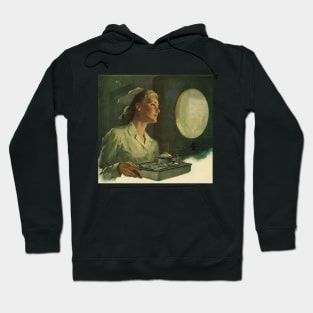 Vintage Science and Medicine, Nurse with Medical Tools on a Tray Hoodie